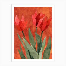 Red Tulips 16 Art Print