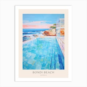 Bondi Australia 1 Midcentury Modern Pool Poster Art Print