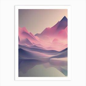 Abstract Mountain Landscape 2 Art Print