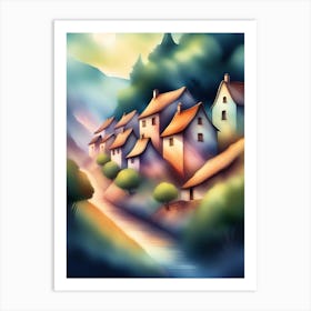 Village Landscape Art Print