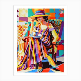 Woman In A Hat 8 Art Print