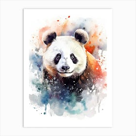 Panda Art In Watercolor Painting Style 2 Art Print