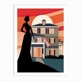 The Hamptons New York, Usa, Bold Outlines 1 Art Print