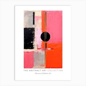 Pink And Black Abstract Painting 1 Exhibition Poster Art Print