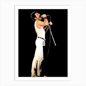 Queen In Concert Freddie Mercury Art Print