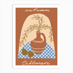 Autumn Tableware 2 Art Print