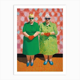 Big Ladies Ready For Vacation Art Print