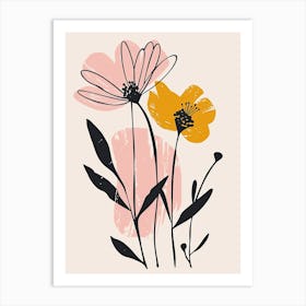 Las Vegas Flower Market Boho Minimalist Style 1 Art Print