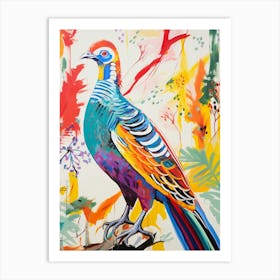 Colourful Bird Painting Pheasant 5 Art Print