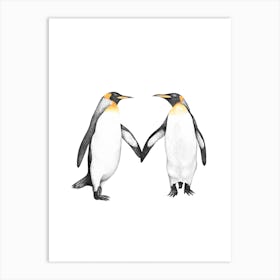 Royal Penguins Art Print