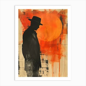 Silhouette Of A Man Art Print