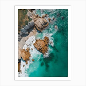 Aerial View Of Cliffs Art Print