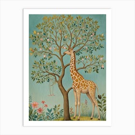 Giraffe and the Tree Art Print