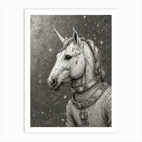 Unicorn In Space Art Print