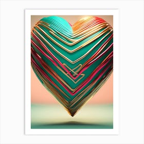 Wired Up Heart Art Print
