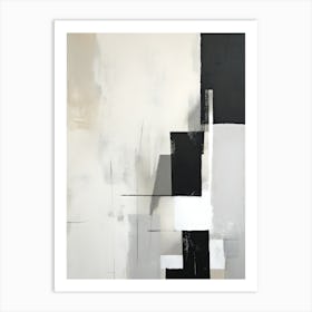 Abstract Black And White Painting 3 Art Print