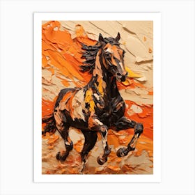 A Horse Painting In The Style Of Impasto 4 Art Print