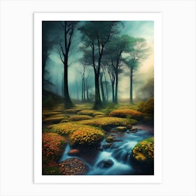 Forest In The Fog Art Print