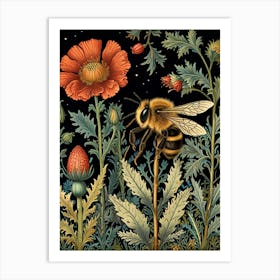 William Morris Bee On A Flower Art Print