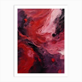 Red And Black Abstract Art Print