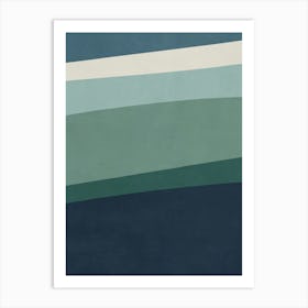 Abstract Wavy Lines - BG01 Art Print