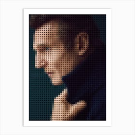 Liam Neeson In Style Dots Art Print