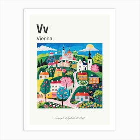 Kids Travel Alphabet  Vienna 3 Art Print