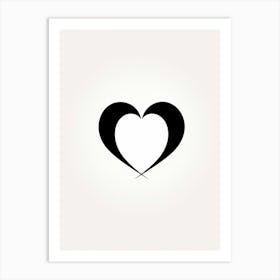 Minimalist Black Heart 2 Art Print