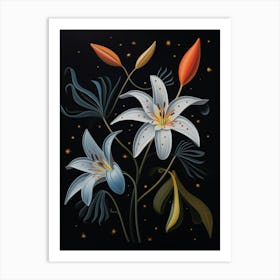 Lily 2 Hilma Af Klint Inspired Flower Illustration Art Print