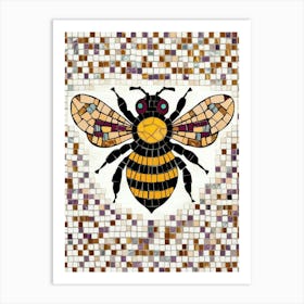 Mosaic Bee 1 Art Print