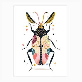 Colourful Insect Illustration Beetle 9 Art Print