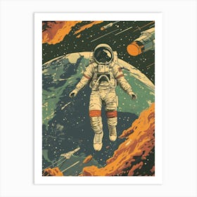 Astronaut In Space 6 Art Print