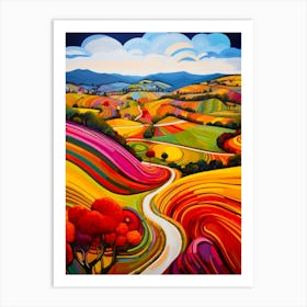 Dimensional Multilayering English Road Art Print