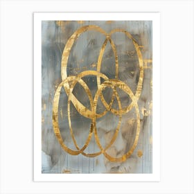 Gold Circles 9 Art Print