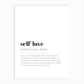Self Love Definition Art Print