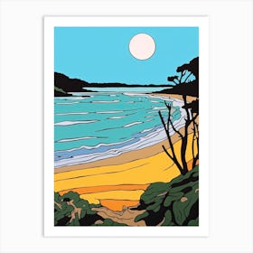 Minimal Design Style Of Byron Bay, Australia 1 Art Print