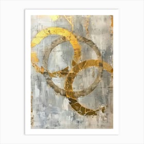 Gold Circles 11 Art Print
