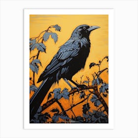 Crow And Branches Art Print