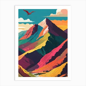 Mountain Landscape Painting Art Print