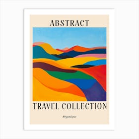 Abstract Travel Collection Poster Mozambique 2 Art Print