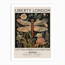 Liberty London Print William Morris Textiles Dragonfly Art Print