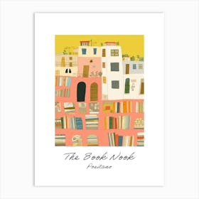 Positano The Book Nook Pastel Colours 4 Poster Art Print