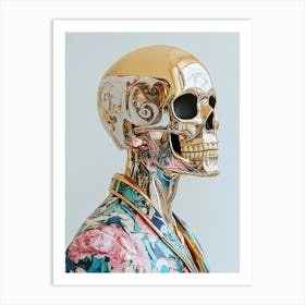 Gold Mannequin Skull 1 Art Print