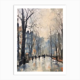 Winter City Park Painting Holland Park London 3 Art Print