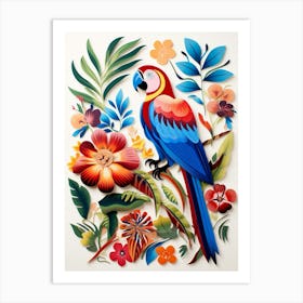 Scandinavian Bird Illustration Macaw 2 Art Print