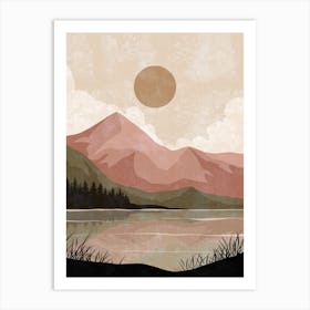 Sunset In The Mountains 18 Art Print