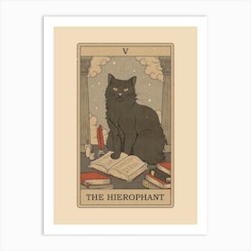 The Hierophant   Cats Tarot Art Print