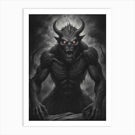 Demon Painting, Demon Art, Demon Art, Demons, Demons, Sketch Art Print