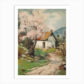 Small Cottage Impasto Painting 2 Art Print