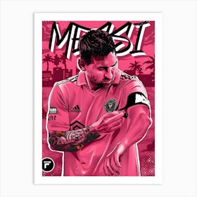 Messi to the beach canvas 🖼️ Art Print